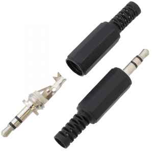 Plug 3.5mm Macho sueldable 3 polos.