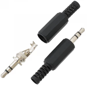 Plug 3.5mm Macho sueldable 3 polos.