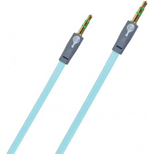 Cable de audio 3.5mm celeste EASY LINE BY PERFECT CHOICE.