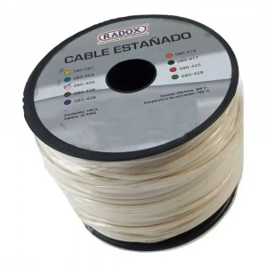 Cable estañado color blanco 22AWG 1m.