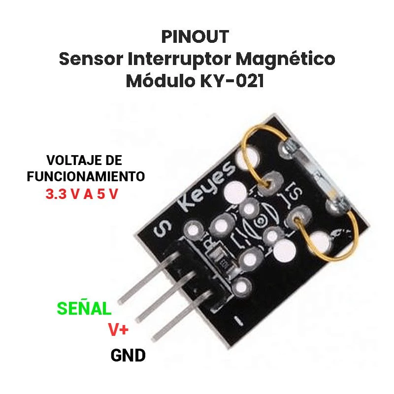 Módulo reed switch KY-021.