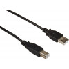 Cable USB 1.1 MANHATTAN A-B 1.8mts negro.