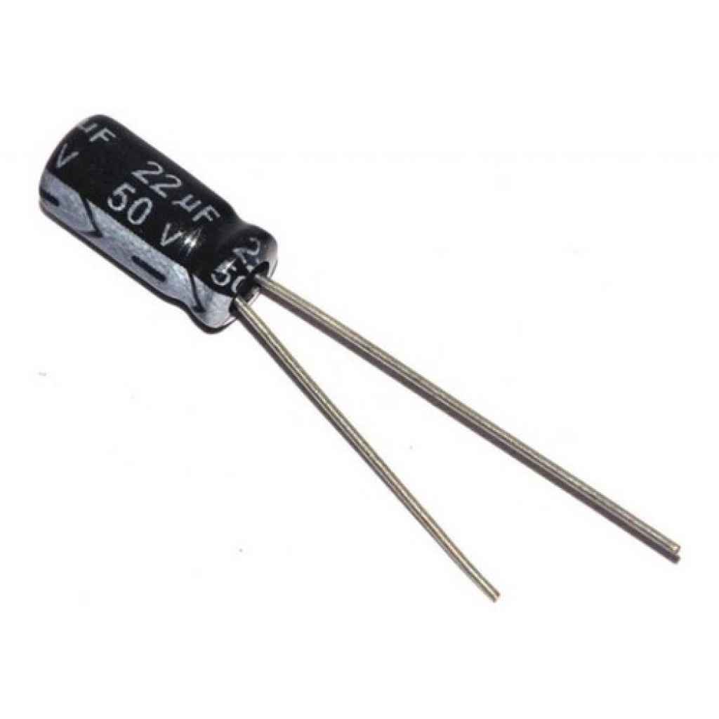 Supertech 22uF 50V Axial Electrolytic Capacitor – 10pc, 2000hr, 105°C, RoHS