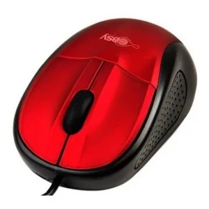 Mouse óptico alámbrico EASY LINE BY PERFECT CHOICE rojo.