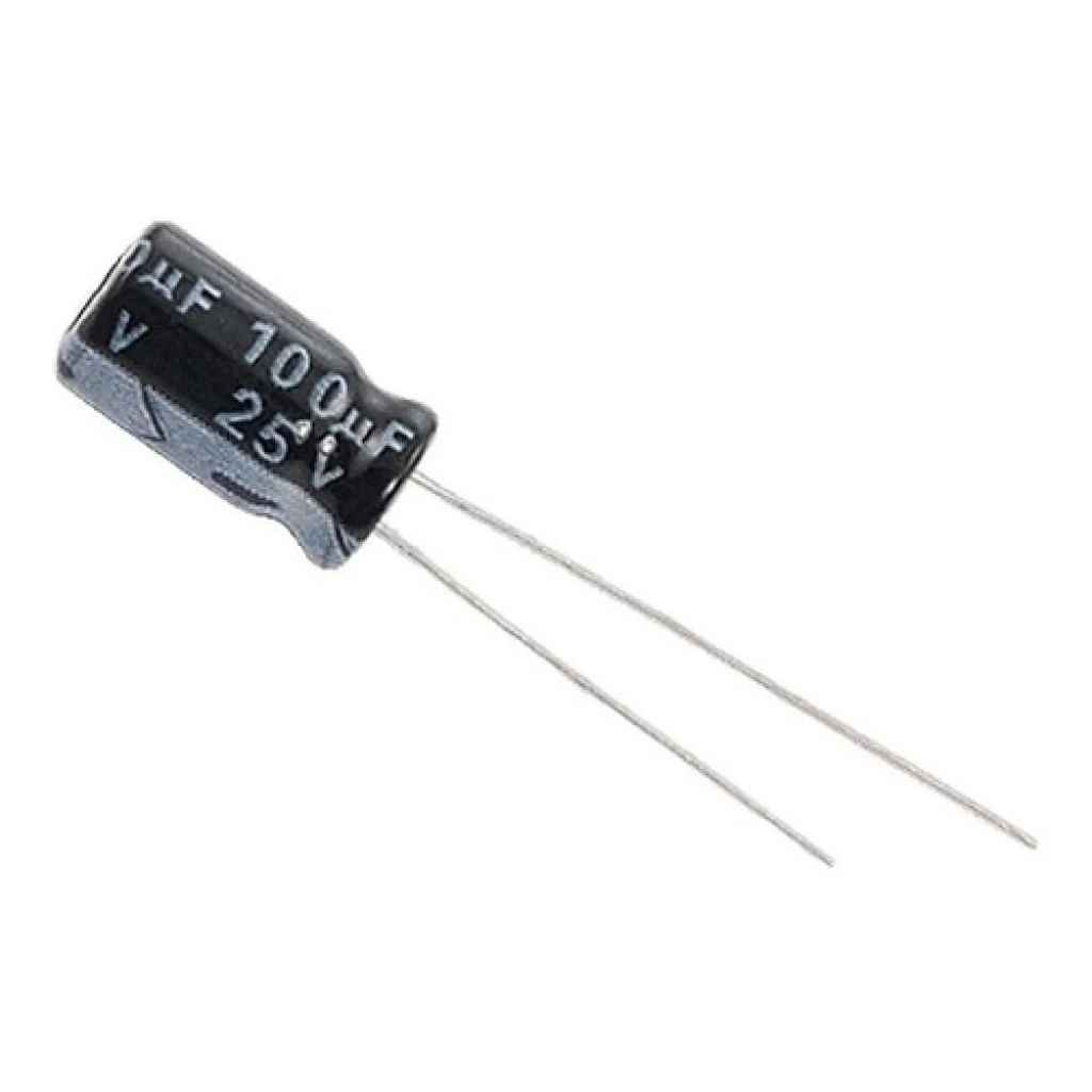 5 pezzi Condensatore al tantalio 100uF 25V 25V100uF DIP Radiale 5 pezzi Condensatore al tantalio 100uF 25V 25V100uF DIP Radiale