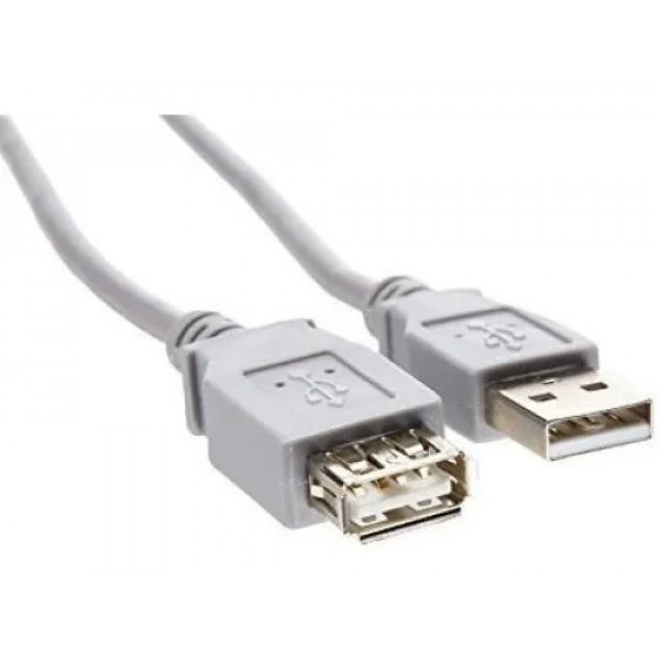 Cable USB 1.1 extensión MANHATTAN 3.0mts tipo A macho - A hembra, gris.