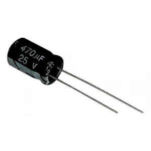 Capacitor electrolítico 470 uF 25V.