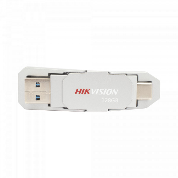 Memoria USB Dual de 128GB / USB-C y USB-A / Transferencia de Alta Velocidad / Metálica / Compatible con Dispositivos Móviles, Windows, Mac y Linux.