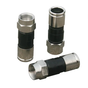 Conector F de compresión RG6 coaxial.