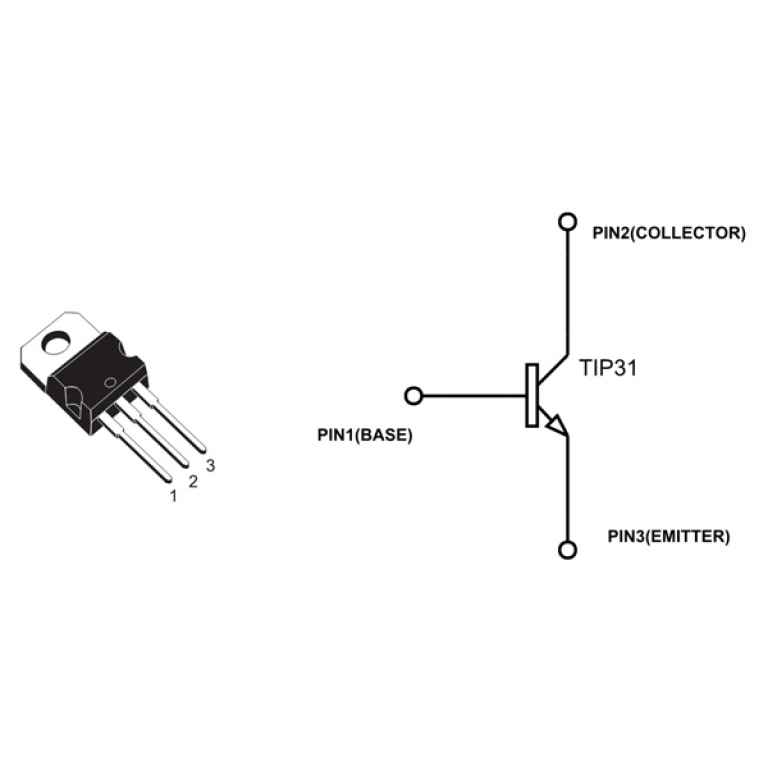 10 Transistors NPN TIP31C-TIP31C0 STMicroelectronics - Puissance - Neufs