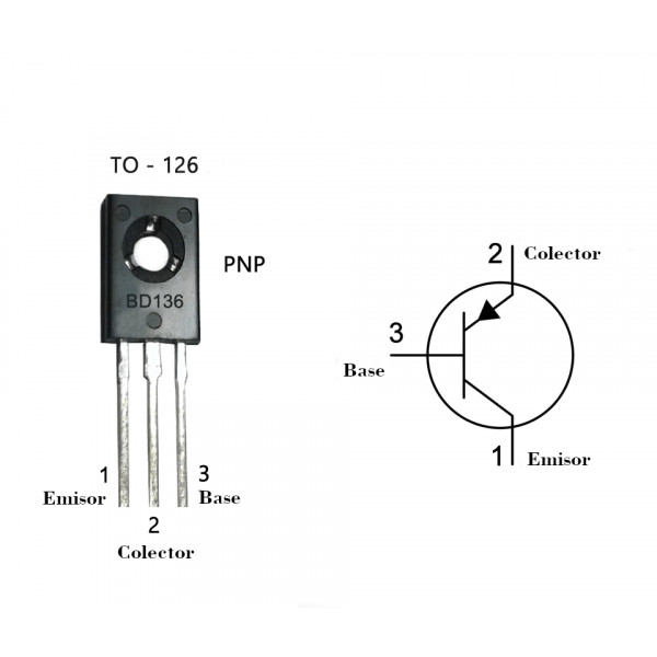 Transistor BD136 PNP.
