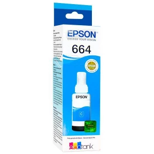 Cartucho EPSON 664 cyan para L110, L200,L210, L350, L355, L555, L300, L1300.
