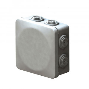 Caja estanca IP55 100X100X45 con conos y tapa de presión.