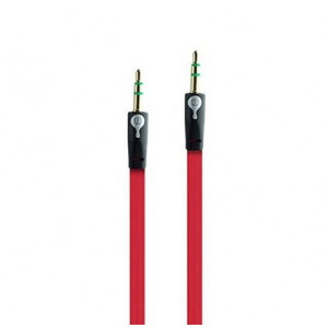Cable de audio 3.5mm EASY LINE BY PERFECT CHOICE rojo.