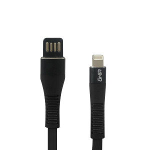 Cable USB GHIA tipo LIGHTNING GHIA plano color negro 1m.