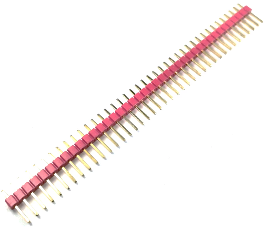 Header pines macho rojo 40 pines.