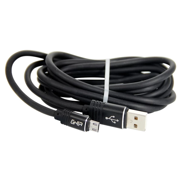 Cable micro USB GHIA 2.0 mts, datos y carga.