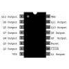 CD4040 Contador divisor binario.