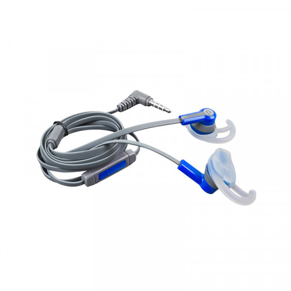 Audífonos deportivos IN-EAR con micrófono EASY LINE BY PERFECT CHOICE azul/gris.