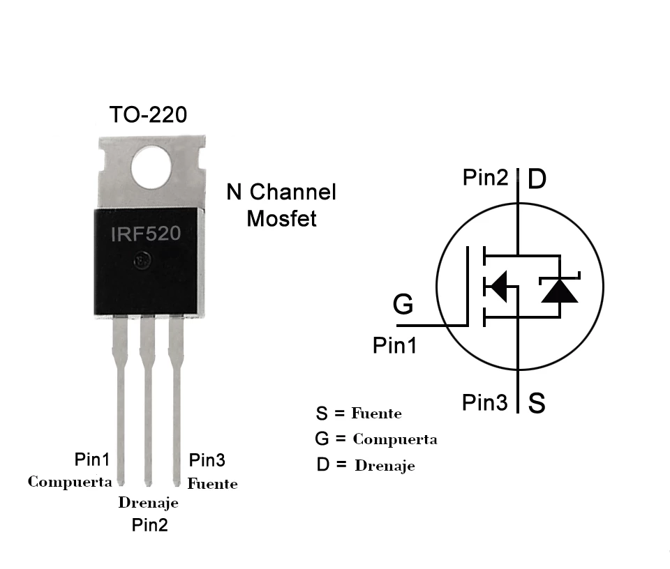 Mosfet IRF520.