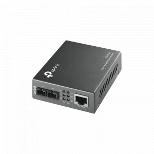 Convertidor multimedia multi-nodo, 1 puerto RJ45 10/100 MBPS, conector de fibra SC, hasta 2 km.