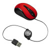 Mini Mouse Óptico Retractil Easy Line By Perfect Choice Rojo USB Compatible Con Windows XP, Vista, MacOS.
