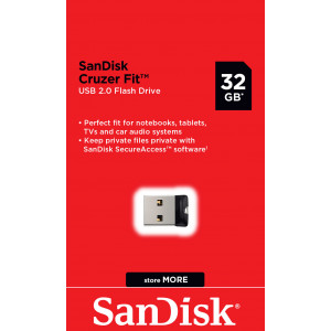 Sandisk cruzer fit USB 2.0 flash drive 32GB.