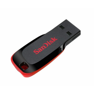 Memoria Sandisk 128GB USB 2.0 Crucer Blade Z50 negro c/rojo.