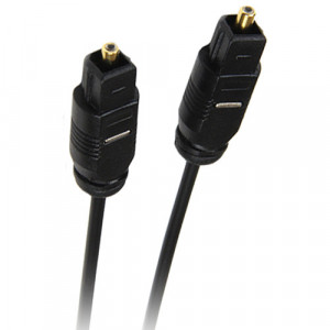 Cable 3m TOSLINK de audio digital óptico SPDIF delgado - negro.
