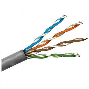 Cable Cat5e UTP 4 pares 24awg gris 100% cobre Belden 1m.
