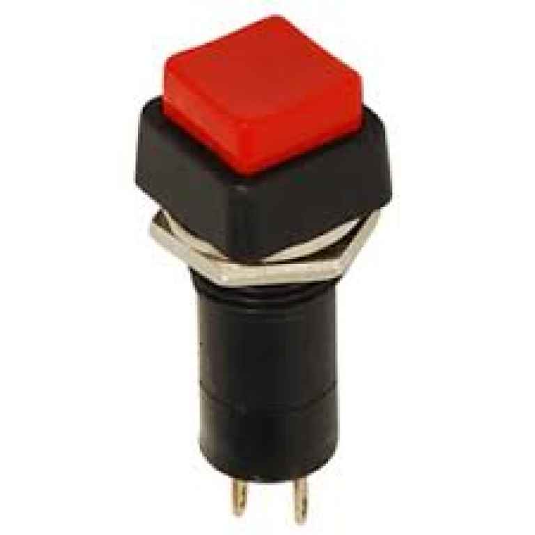 Normalmente Botón Interruptor Switch Cuadrado Normalmente Abierto Color Rojo 3A ...