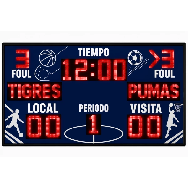 Tablero Deportivo Monocolor Mediano 180×70 9 Módulos
